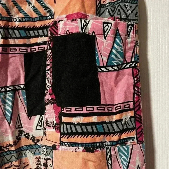Vintage Pink & Peach Aztec Print Joggers | Comfy Stretch Waist | L/XL - Picture 6 of 7